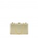 Bolso Clutch Efecto Metalizado Hoja